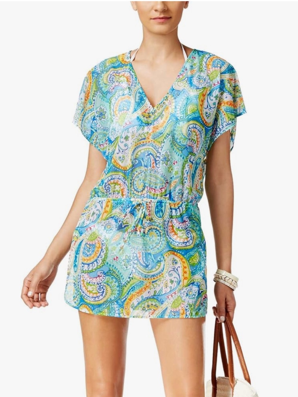 Lauren Ralph Lauren Carnivale paisley mesh swimsuit cover-up dress